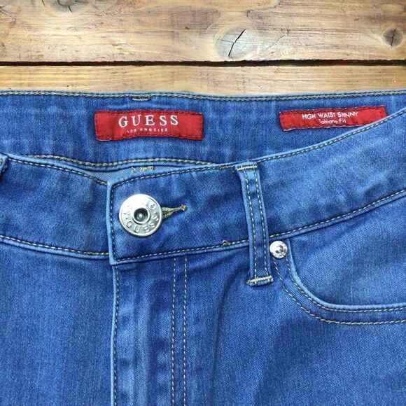 GUESS faded blue skinny jeans size 27 Tahiana fit - Picture 4 of 8
